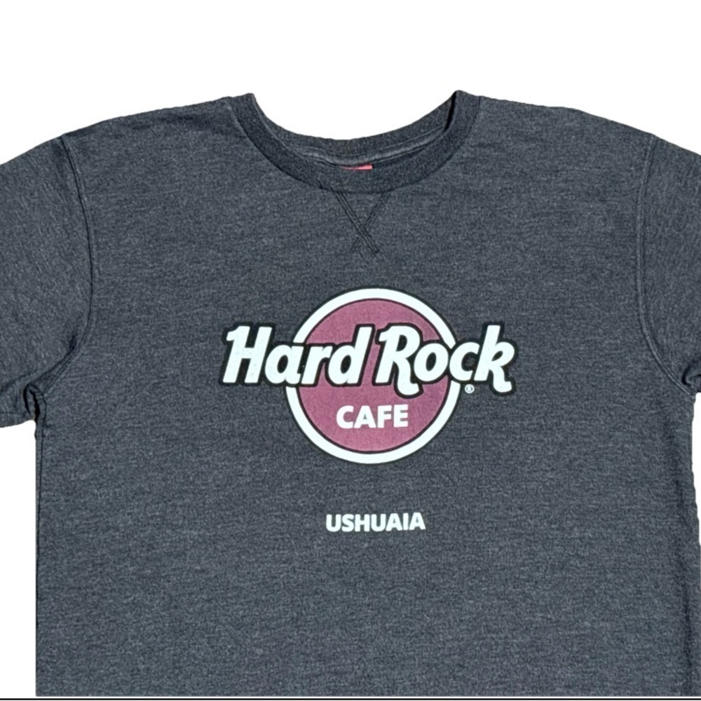 Hard Rock Cafe Ushuaia Argentina Sweatshirt Men’s Small Black Logo Crewneck